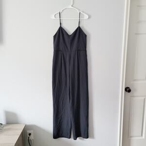 Anthropologie The Essential Jumpsuit Pinstripe 90s wear in Navy'u ;j.,8